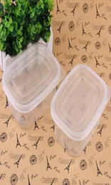 Ganzes Einweg 709ml Plastikkuchenbehälter 2 Typen Farbdeckel Muster Schicht Kuchen Bread Box Bento Boxen Lunch Box3444741