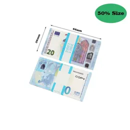 Tempo de contagem de matemática Tamanho 50% Tamanho de alta qualidade Billet Euro Cópia 10 20 50 100 Party Fake Notas Notes
