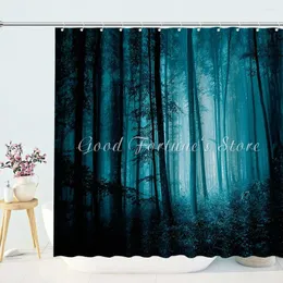 Shower Curtains Primeval Forest Landscape Curtain