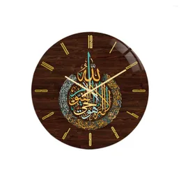 壁の時計イスラム教徒の時計ラウンドラマダンイード寝室のリビングルームの読みやすいタイマー