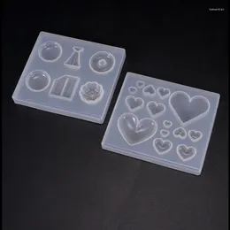 Baking Moulds DIY Crystal Drop Mold Candy Love Heart Shape Patch Ornament Silica Gel