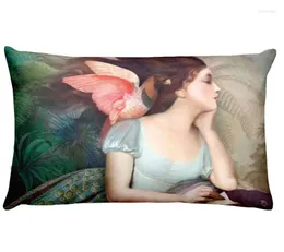 Poduszka American prosta figura drukowana poduszka lędźwiowa dekoracja domowa almofadas decerativas para sofa rzut poduszki 50 30 cm