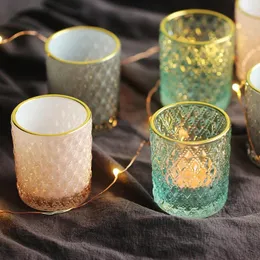 Candele moderni in vetro moderno in stile nordico Crystal Tealight Aesthetic Creative Mam