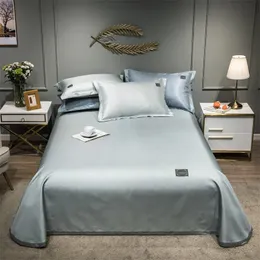 Senaste produkten fast färg präglad ismadrass sängäcken lämplig för lakan och örngott 3 lyxiga sängkläder föremål silvergrå 240510