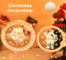 Luci di Natale a LED 3D Disco appeso a campane leggero Snowflake Battery String Tree Deding Decoration4630410