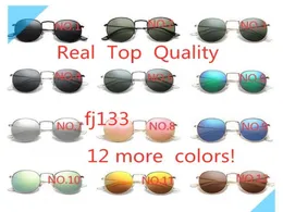 Mens Sun Glasses Designer Ray Sunglasses Sunglass Round Metal Metal Sunglasses Brand Lentes Blue Mirror Glasses com estojo de couro 34150866