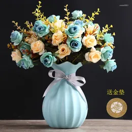Garrafas vaso de cerâmica Creative Fashion Living Sala de jantar armário de TV Armário de flores secas Ornamentos de ampolle Vetro frascos