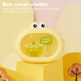 Dinnerware Cartoon Frog Leakproof Lunch Fruit Container Dishwasher Safe BPA Free For Girls Boys Toddlers Daycare Preschool Kindergarten