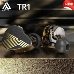 Hörlurar hörlurar artti tr1 in-ear hörlurar 10mm 1DD+1BA Dual Driver Monitor HiFi IEMS 3,5 mm/Type-C Plug-avtagbar 0,78 2PIN-anslutningskabel S24514 S24514