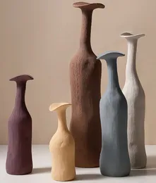 Abstract Minimalist Ceramic Bud Vase