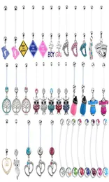 tattoos 1Pc Mix Pregnancy for Women Maternity Dangle Belly Rings Body Jewelry Flexible Piercing Navel Accessories1250743