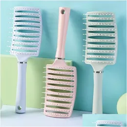 Saç Fırçaları Kavisli Fırça Mas Cry Tasarısı Taşınabilir Saç fırçası Kadınlar için Düz Kıvırcık Düzenleme Damlası Dağıtım Ürünleri Bakım Araçları Otiae