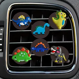 Decorações de interiores Dinosaur Cartoon Car Vent clipes Clipes de reflexão por substituição condicionador tomada decorativa entrega de gota de queda OT9cg