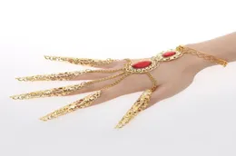 Finger Set Indian Dance Accessories Ring Armband Dance Accessories Show Props Long Fingers1479305