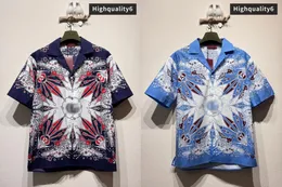 Summer Beach Serie Casual Short Sleeved Shirts Hochwertige Marke Shirts Mode vielseitige Kurzärmel -Hemd -Shirts Herrenshorts kostenloser Versand