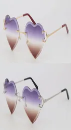 Cała sprzedaż C Dekoracyjne okulary przeciwsłoneczne Kobiety Rimless Uv400 luksusowe diamentowe mężczyzn design szklanki na zewnątrz lustrzane S3022532