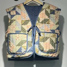 UNIZERA AutumnWinter Product Womens Fashion Casual Thickened Lace up Cotton Coat Vest 240513