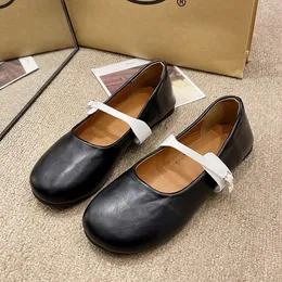 Buty swobodne okrągłe palce baletowe/jesienne Balet Flats Solid Slip-on Ladies 2024 Wysokiej jakości płytkie zwięzłe Sapatos Baixos femininos