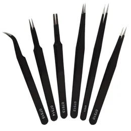 1PC Anti-Static Stainless Steel Tweezers Set for Electronics Phone Repairing Tool Eyebrow/Eyelash Tweezers