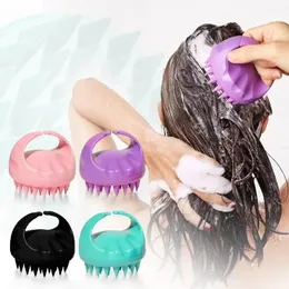 A escova de shampoo wanmei não machuca cabelos, silicone seco usa dupla pincel de massagem, cabelos lisos de chuveiro, formato de mão xampus circulares
