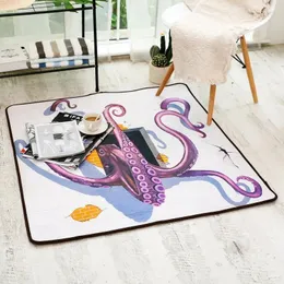 Carpets Chenille Carpet 3D Digital Cartoon Print Super Soft Living Room Sofa Coffee Table Bedroom Floor Mat Rugs Bedside Blanket