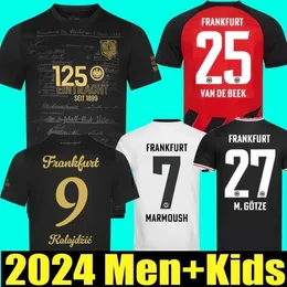 2023 2024 125 Jahre Eintracht Frankfurt Soccer Jerseys 23 24 Marmoush M.Gotze Knauff Marmoush Skhiri Koch 125 Year Seenvary Shirt JJ 5.14