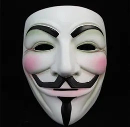 Full White V Halloween Maskerade Maske Eyeliner Face Masken Party Requisiten Vendetta Anonymous Movie Guy Ganz 7683550