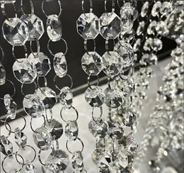 Dekoracyjne figurki 10 m akrylowe kryształowe pasma girlandów wiszące żyrandol łańcuch gem z klejnotem 14 mm przezroczysty ośmiokąt pryzmat diamentowy sznur