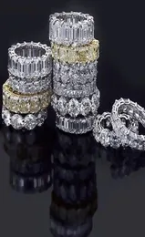 ヴェカロン18スタイルエターニングプロミスリングダイヤモンドCZ 925スターリングシルバーステートメント女性のための結婚指輪リング男性ジュエリーギフト4329301