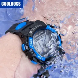 Coolboss Brand Children Watch Sport Digital Watch for Kids Boys Student 30m Waterproof wielofunkcyjny na rękawe LED na rękę 240514