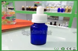 800pcs FedEx Blue Glass Dropper Bottles 30ml con berretto nera a prova di bambino e bottiglie liquide in vetro bottiglia ejuice vuoto1858142