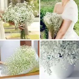 Baby Breath Artificial Fake Gypophila Flores de seda branca Planta Decoração de casamento em casa 0824