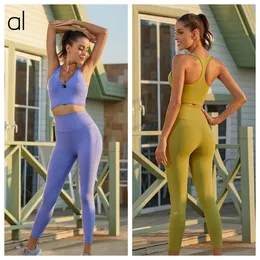 AL-261 Shockproof Sports Bra Beauty Back Bra High Waist Quick-drying Yoga Pants Hip Running Fitness Pants Abdomen Yoga Pants Gym Suit