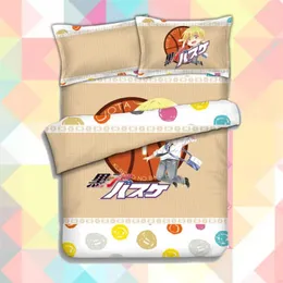 Bettwäsche -Sets Anime Cartoon Kuroko No Basuke Quilt Deckung Softdruckes Set mit Kissenbezüge Bettlaken Bettdecke 4pc Nr. CP151229