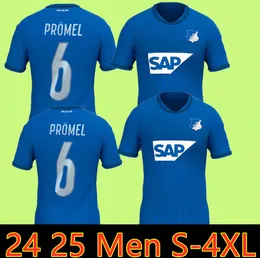 2024 2025 Hoffenheim Mens Soccer Jerseys Bebou Dabbur Baumgarer Kramaric Geiger Skov Skov Ozan Kabak Kaderabek Home Blue Away Football Рубашки