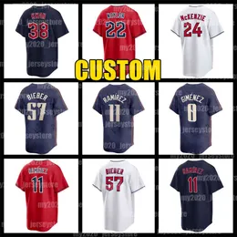 11 Jose Ramirez Jersey Baseball 22 Josh 23 Bo Naylor 57 Shane Bieber 38 Steven Kwan 0 Andres Gimenez Cleveland David Fry 24 Triston McKenzie Guardians 48