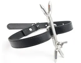 男性女性調整可能革奴隷襟力ヘッドネックレットネックリング拘束装置大人のボンデージBDSMセックスおもちゃA3202891671