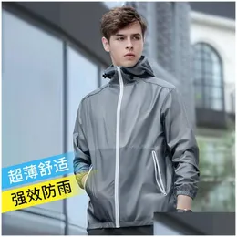 Raincoats Tra Thin Raincoat Suit Waterproof Mens and Womens Motorcycle Hiking 230831 Drop Delivery Home Garden家庭用雑種DHZTI