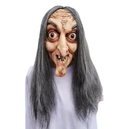 Scary Clown Maske Halloween Terror Terror Kostüme Kostüm Requisiten Realistische Horror Latex Kopfbedeckung Langes Haar8924832