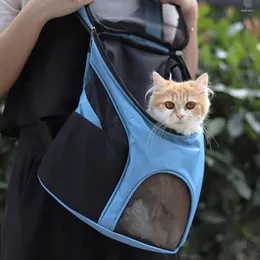 Cat Carriers Mesh Breathable Carrier Backpack For Cats Outdoor Travel Transport Carrying Bag Pet Products Mascotas Transporte Gato