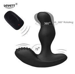 Levett Caesar USB Ricarica della prostata Massager a 360 gradi Ruota Wireless Remote Control Vibrata Vibratore per uomini Toys sesso anale S5509071