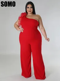 Somo Plus Size Женщины одно плечо.