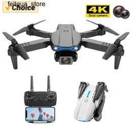 بدون طيار E99 RC MINI DRONE 4K مع WIFI Aerial Photography Dual Camera Helicopter التحكم عن بُعد قابلة للطي أربع طائرات هليكوبتر بدون طيار Toy S24513