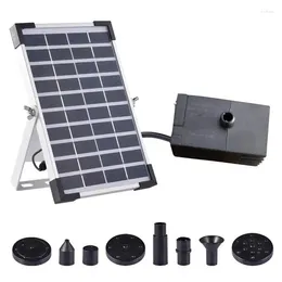 Garden Decorations Solar Fountain Pump 10V 5W Kit With 7 Nozzle IP65 Waterproof Free Standing Floating Water