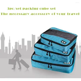 Storage Bags 3Pcs Bag Zipper Multifunctional Large Capacity Underwear Bra Socks Organizer Luggage Container Household