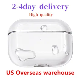 For Airpods pro 2 2nd generation airpod 3 pros max Headphone Accessories Solid TPU Silicone Protective Earphone Cover Wireless Charging Shockproof Case USA Stock