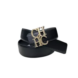 CHHC Belt Fashion Luxury Nisch Letter Belt Buckle Ch Classic Cowhide Belt för män och kvinnor