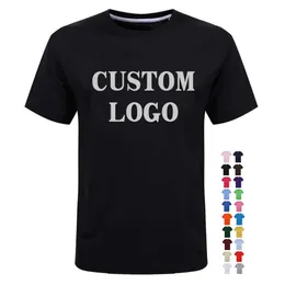 Unisex Custom 100% Cotton T-Shirt Mens Plain Casual Terry Woven Printing Free Sample Blank T-Shirt with Custom Design