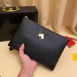 Top Cowhide Clutch Bag Mode -Ordner mit wunderschöner Geschenkbox 28*18*3 Fabrik Direktverkäufe