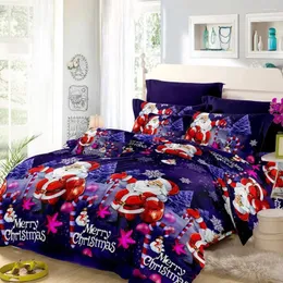 Bedding Sets 3d Santa Claus Set Merry Christmas Duvet Cover Pillowcase 2/3/4pcs Bedroom Bedclothes Home Textiles